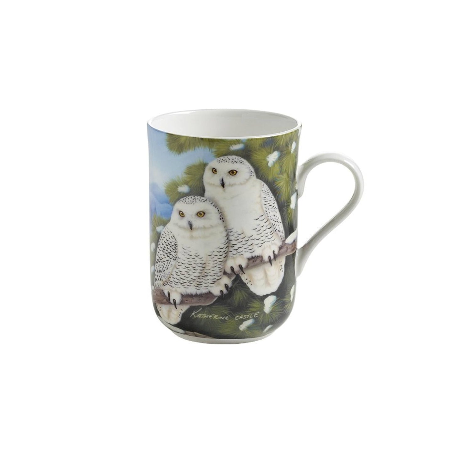 Maxwell & Williams Birds Of The World 300ml Snowy Owls Mug Multicoloured