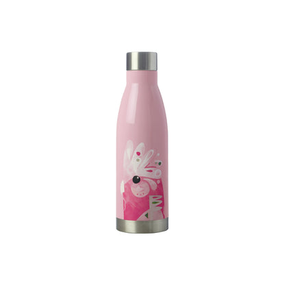 Maxwell & Williams Parrot Design 500ml Insulated Water Bottle Pink