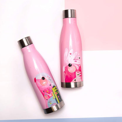 Maxwell & Williams Parrot Design 500ml Insulated Water Bottle Pink