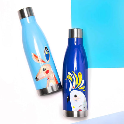 Maxwell & Williams Kangaroo Design 500ml Insulated Water Bottle Blue