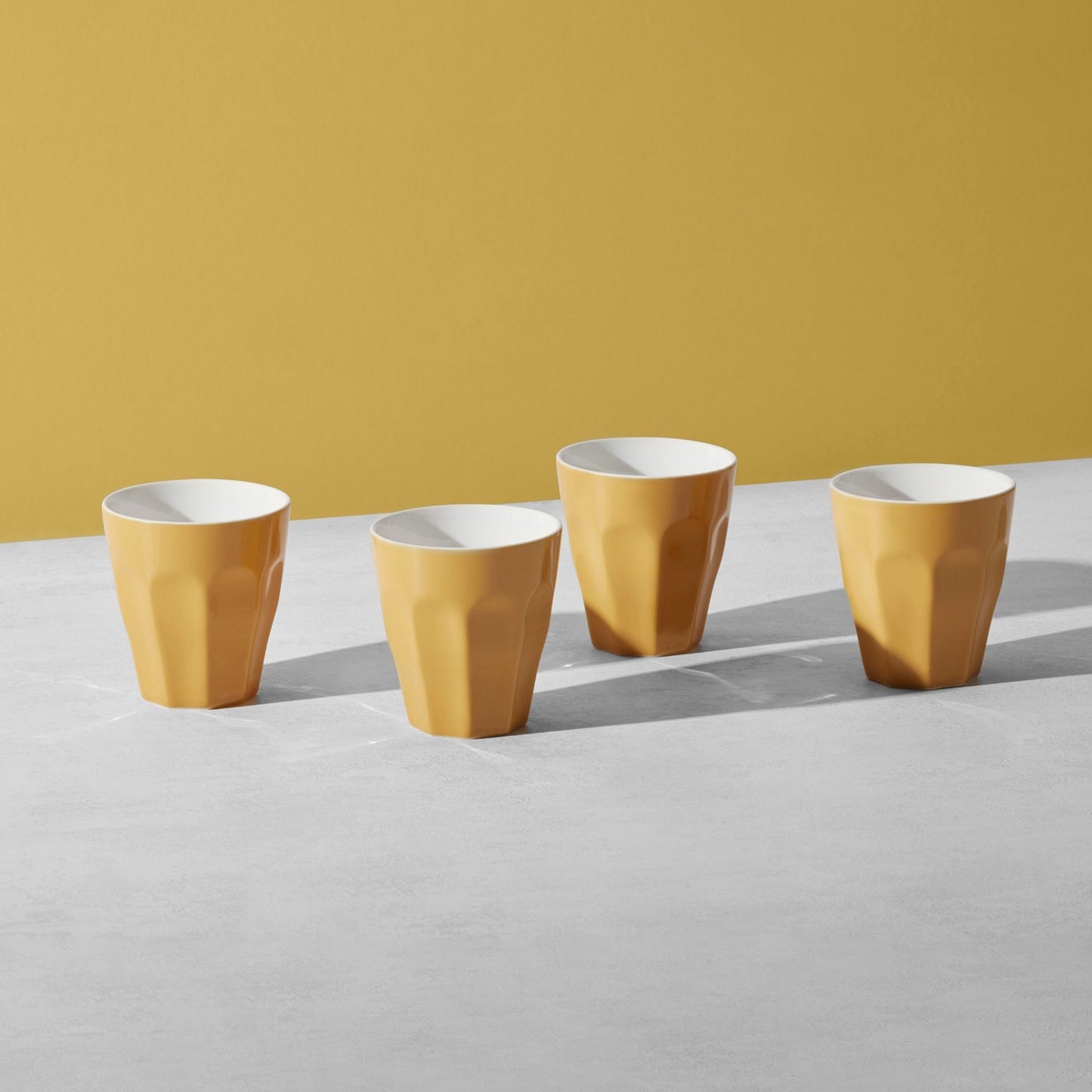 Maxwell & Williams Blend 4 Piece Sala Latte Cup Set Mustard