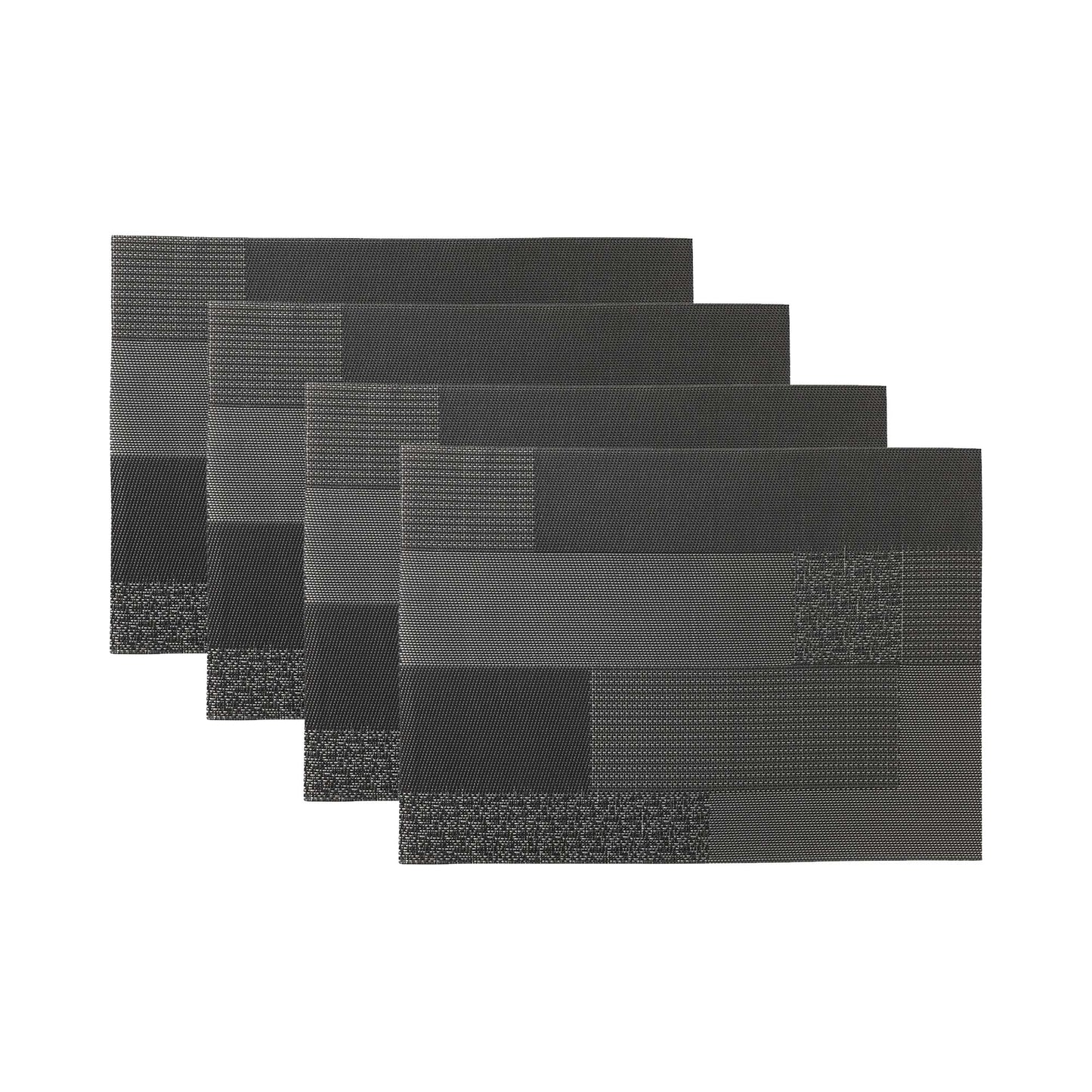 Maxwell & Williams 4 Piece Blocks Placemat Set Black