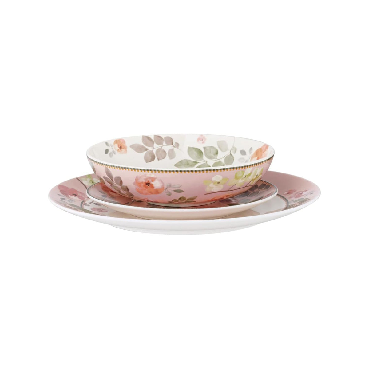Maxwell & Williams Arcadia Coupe 12 Piece Dinner Set Pink