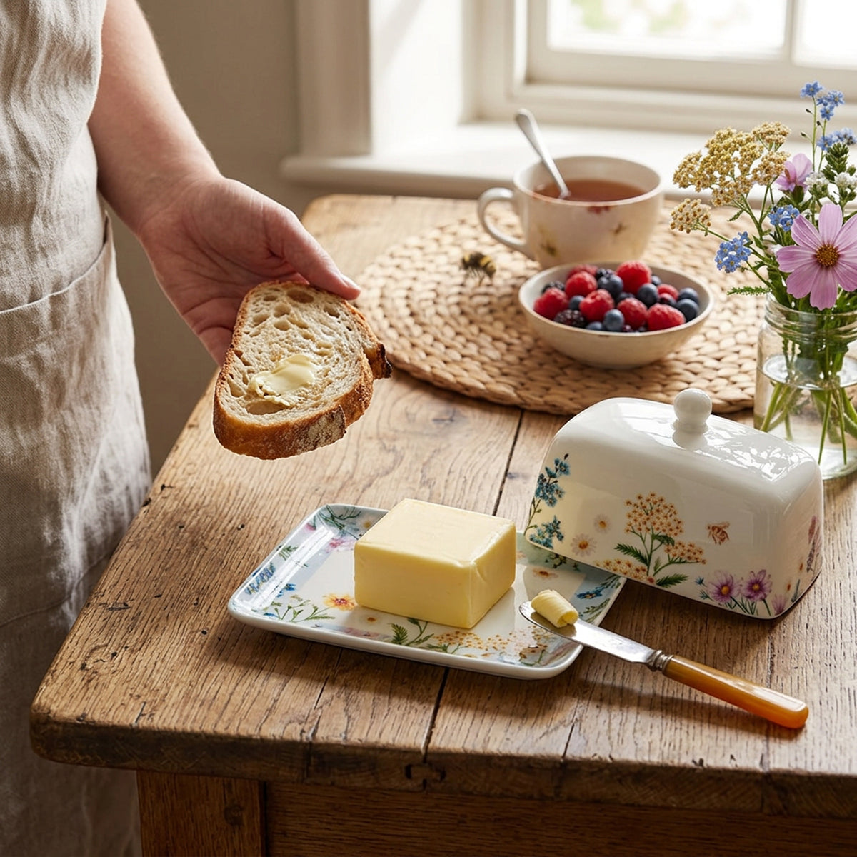 Maxwell & Williams Fluttering Meadow Butter Dish