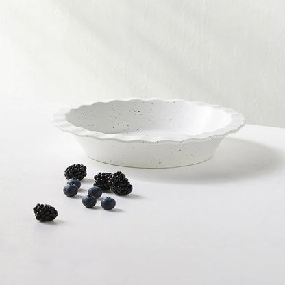 Maxwell & Williams Speckle Fluted Pie Dish Cream