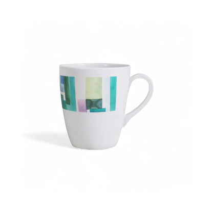 Aqua Melamine Mug White