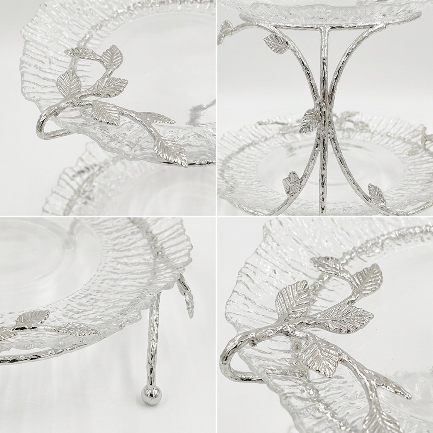 2 Tier Dessert Server Silver