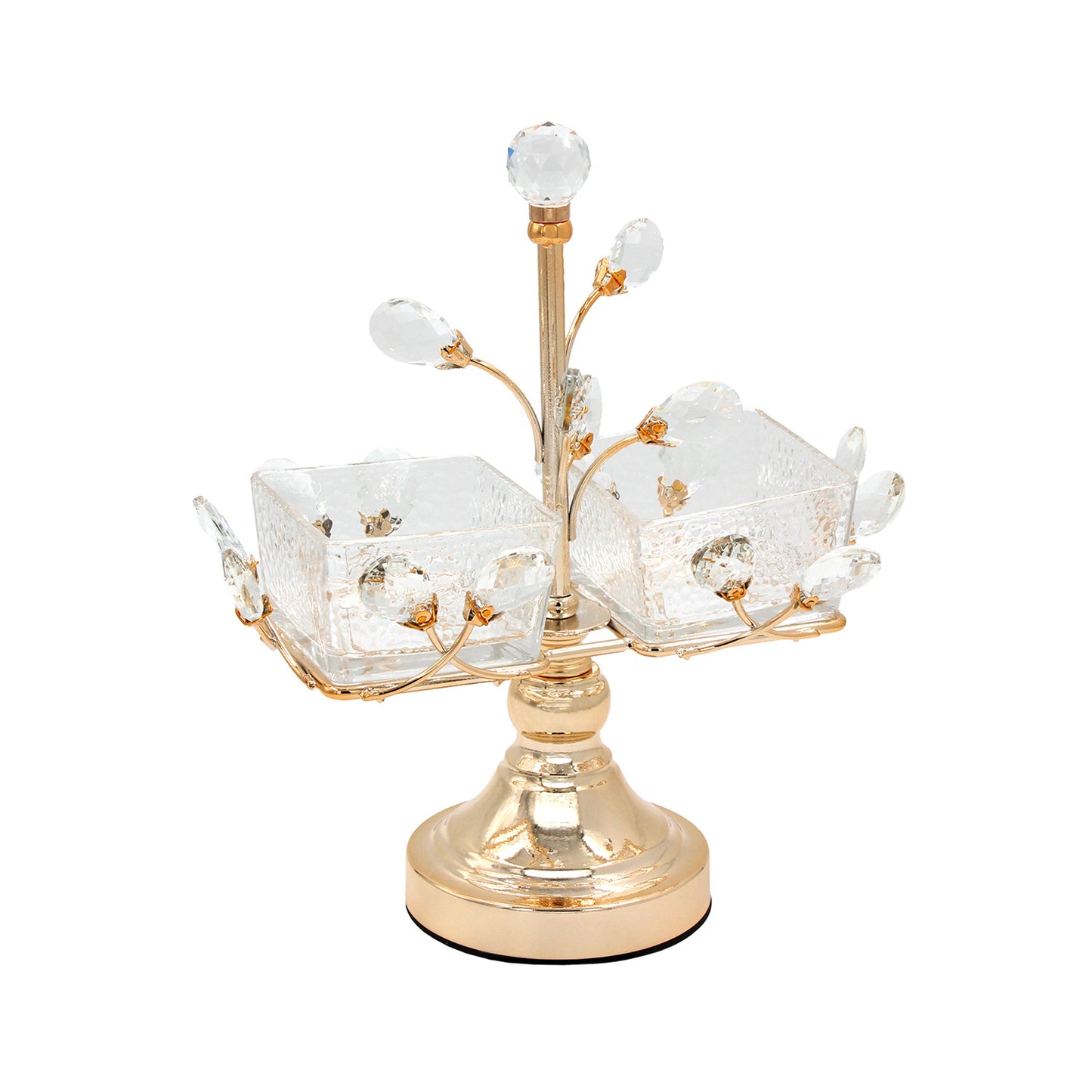 Metal Serving Stand Gold