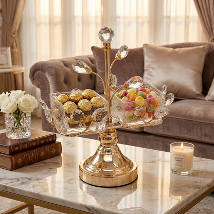 Metal Serving Stand Gold