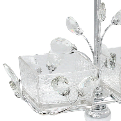 Metal Serving Stand Silver