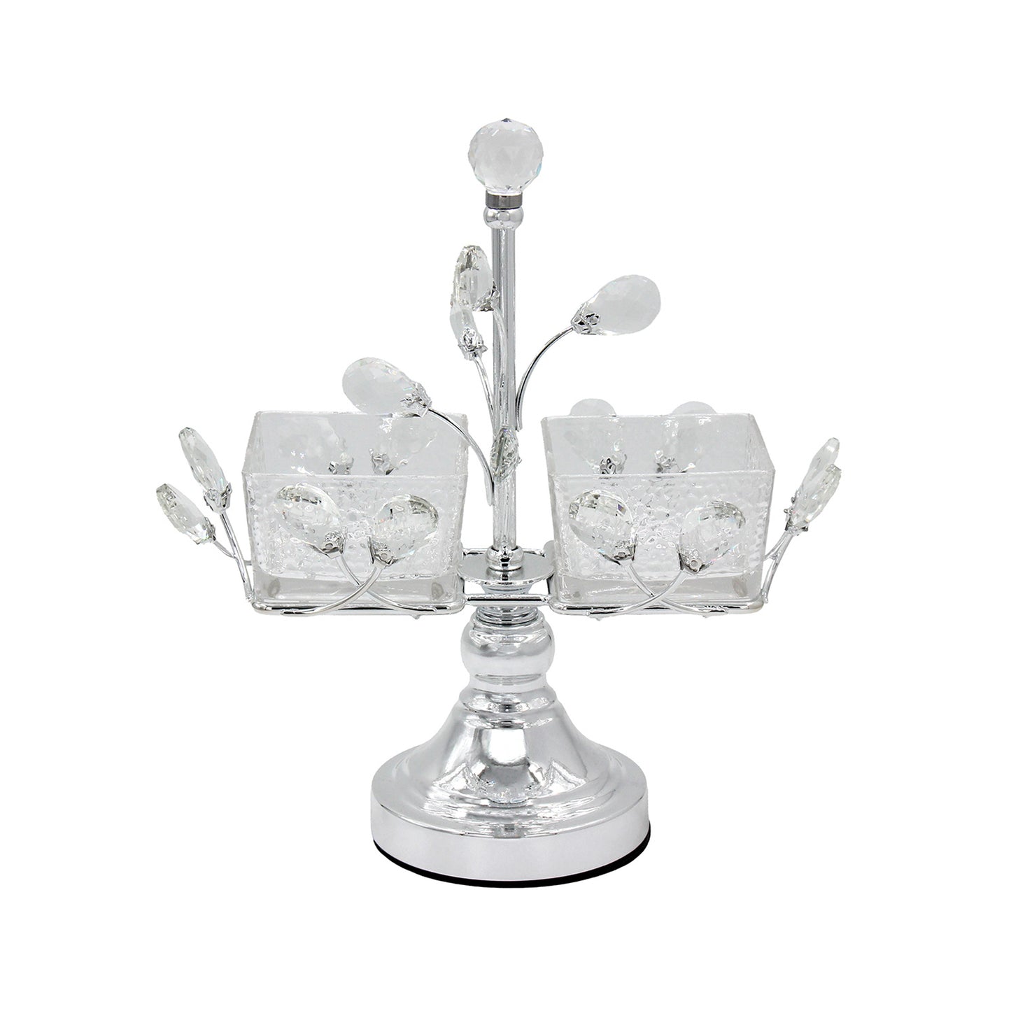 Metal Serving Stand Silver
