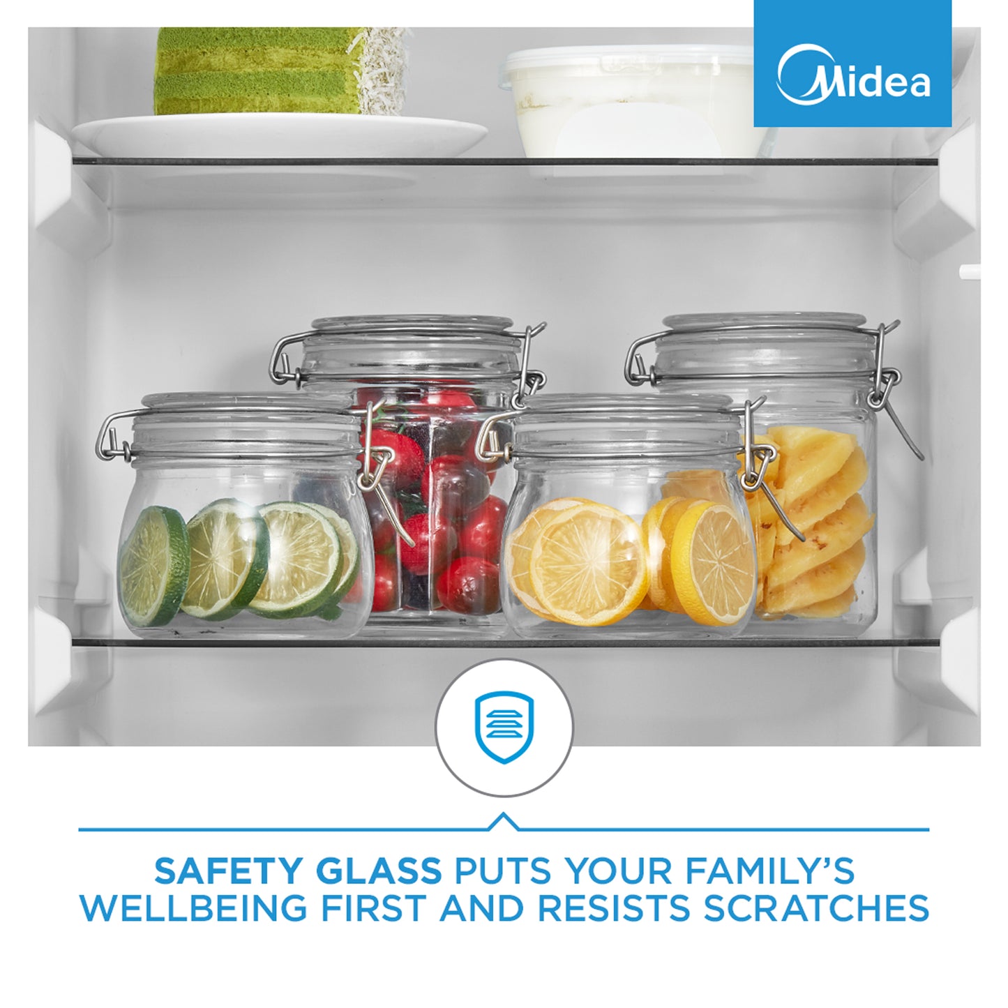 Midea 169L Bottom Freezer Fridge Silver