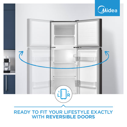 Midea 173L Top Mount Freezer Anthracite