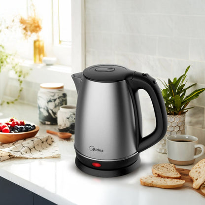 Midea 1.7L Stainless Steel Kettle Silver
