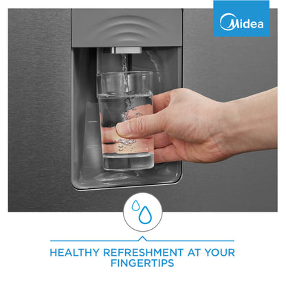 Midea 259l Bottom Mount Freezer Stainless Steel