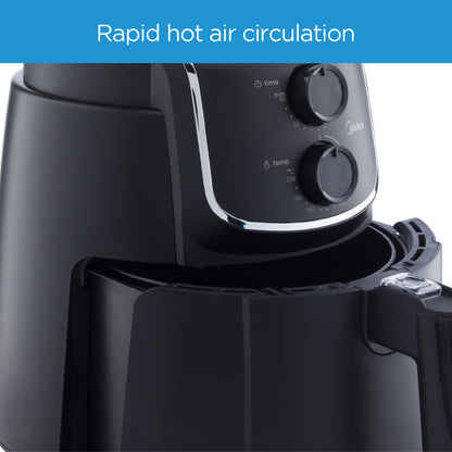 Midea 4.7L Manual Air Fryer Black