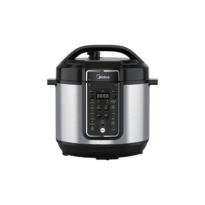 Midea 8L Pressure Cooker Black & Silver