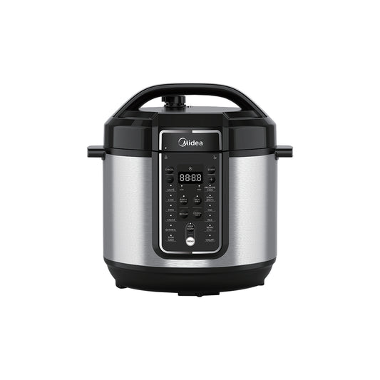 Midea 8L Pressure Cooker Black & Silver