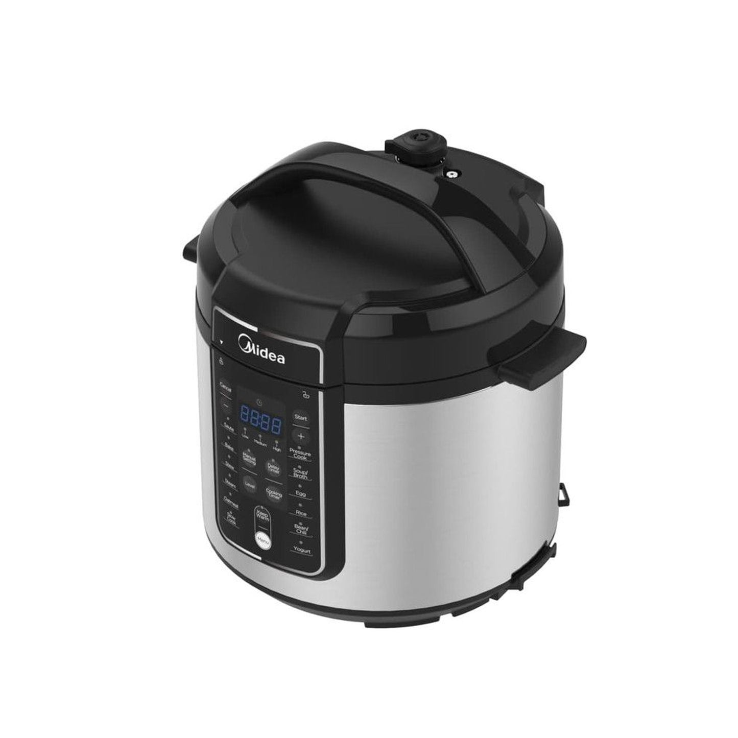 Midea 8L Pressure Cooker Black & Silver