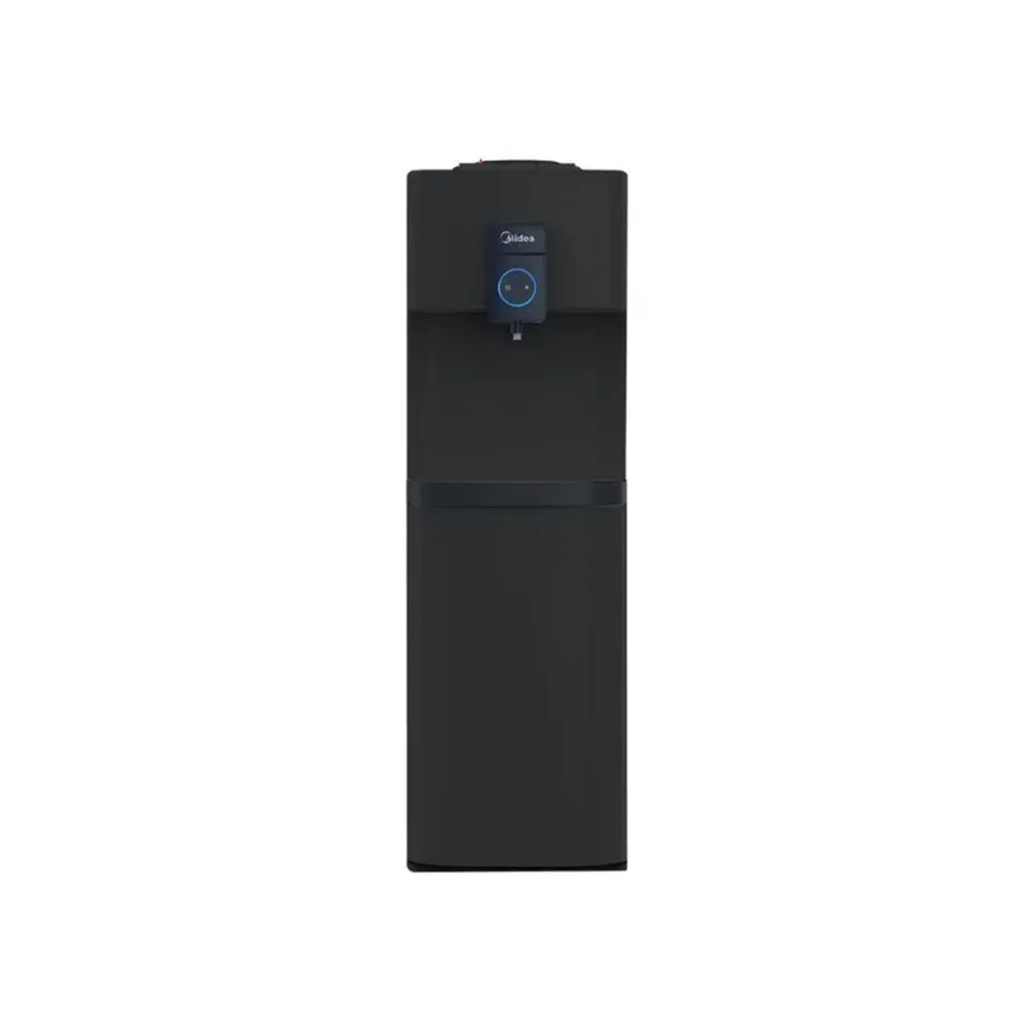 Midea Top Loading Water Dispenser with Integrated Bottom Refrigerator Cabinet Black
