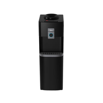 Midea Top Loading Water Dispenser with Integrated Bottom Refrigerator Cabinet Black