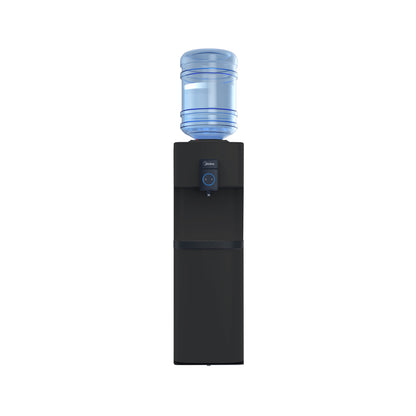 Midea Top Loading Water Dispenser with Integrated Bottom Refrigerator Cabinet Black