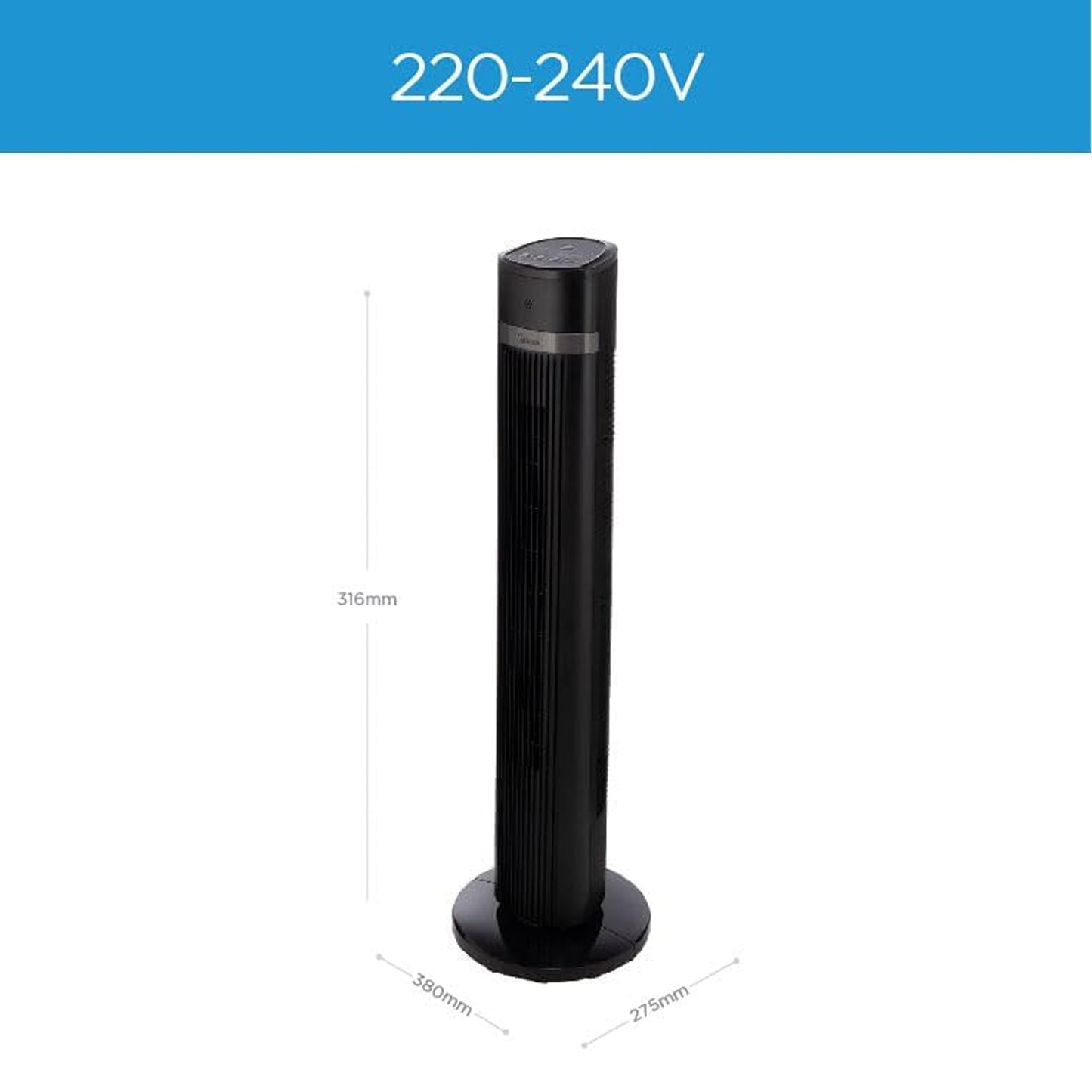 Midea Tower Stand Fan Black