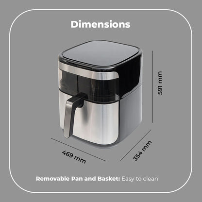 Milex 10Lt Digital Air Fryer Silver