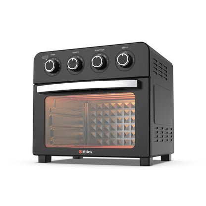 Milex 22L Manual Air Fryer Oven Black