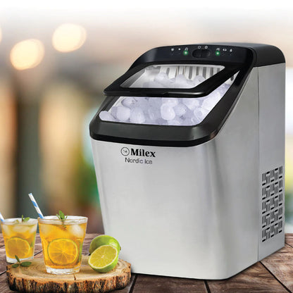 Milex Nordic 15kg Ice Maker Silver