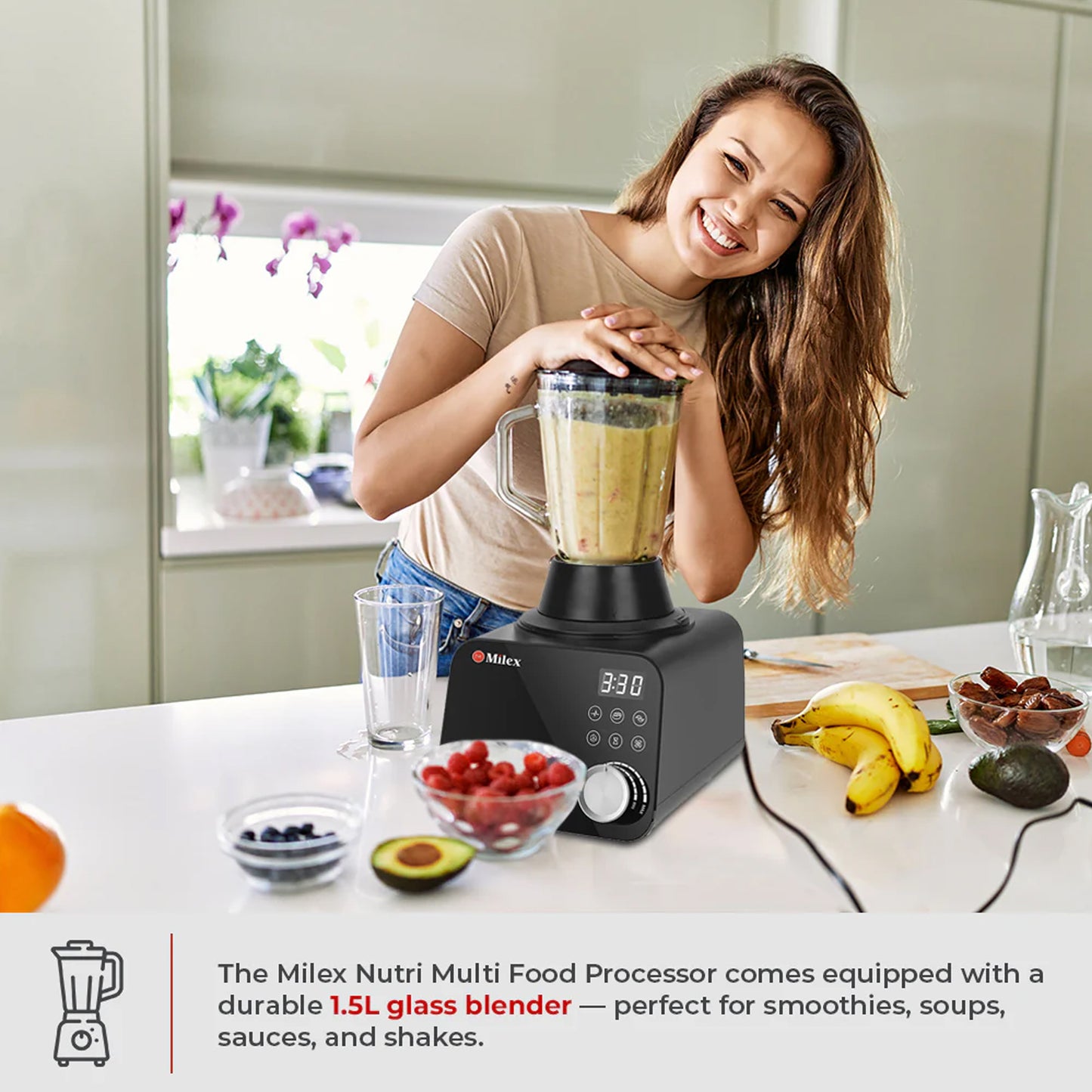 Milex Nutri Multi Food Processor Black