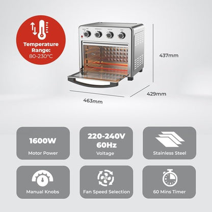 Milex 25Lt Air Chef Silver