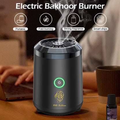 Portable Electric Incense Burner Black