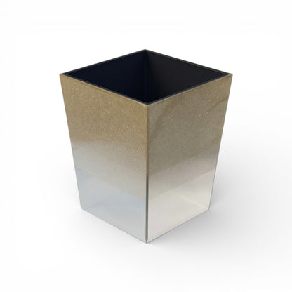 Glass Glitter Dustbin Gold