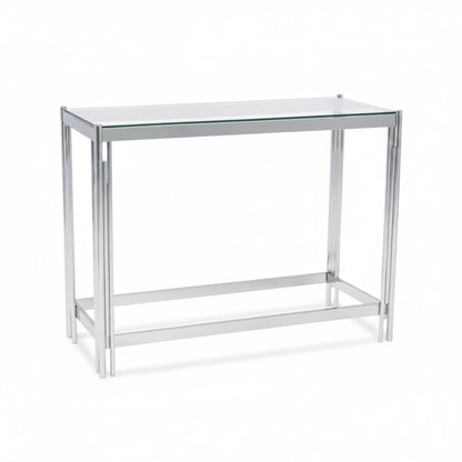 Modern Glass Console Table Chrome