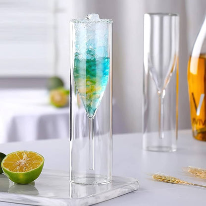 Double Walled Champagne Glass Clear