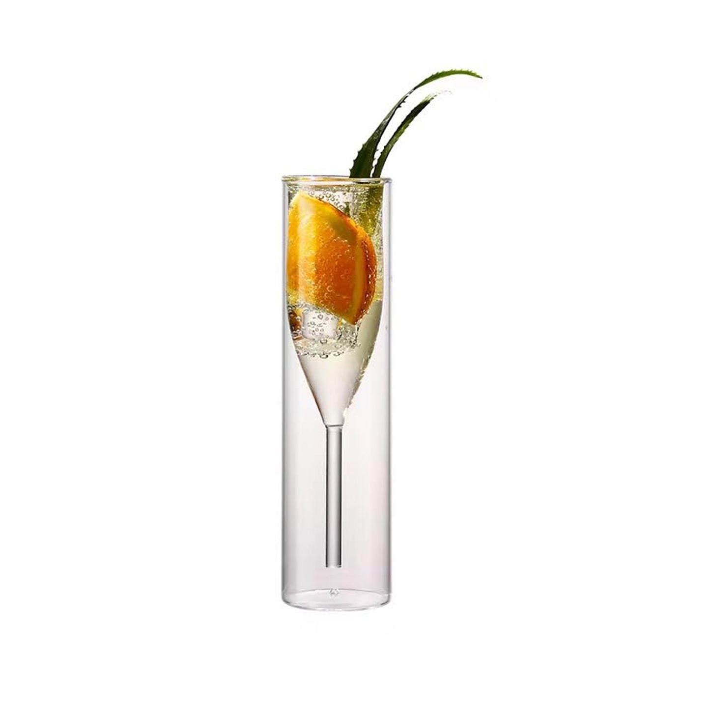 Double Walled Champagne Glass Clear