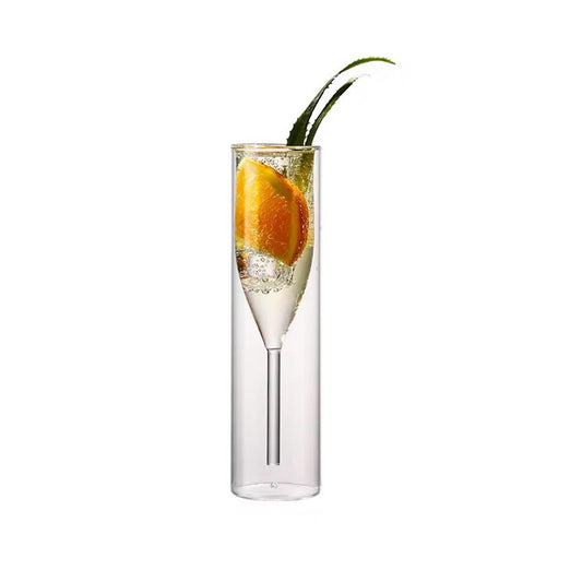 Double Walled Champagne Glass Clear