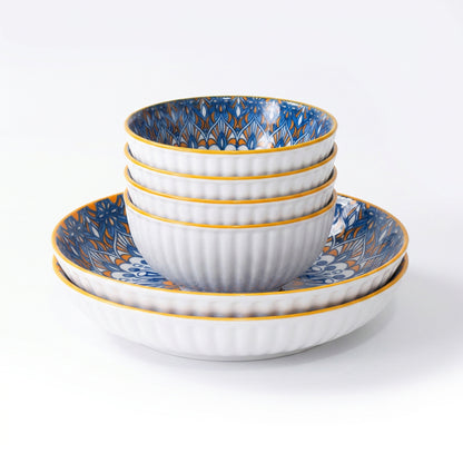6 Piece Serving Bowl Set Multicoloured