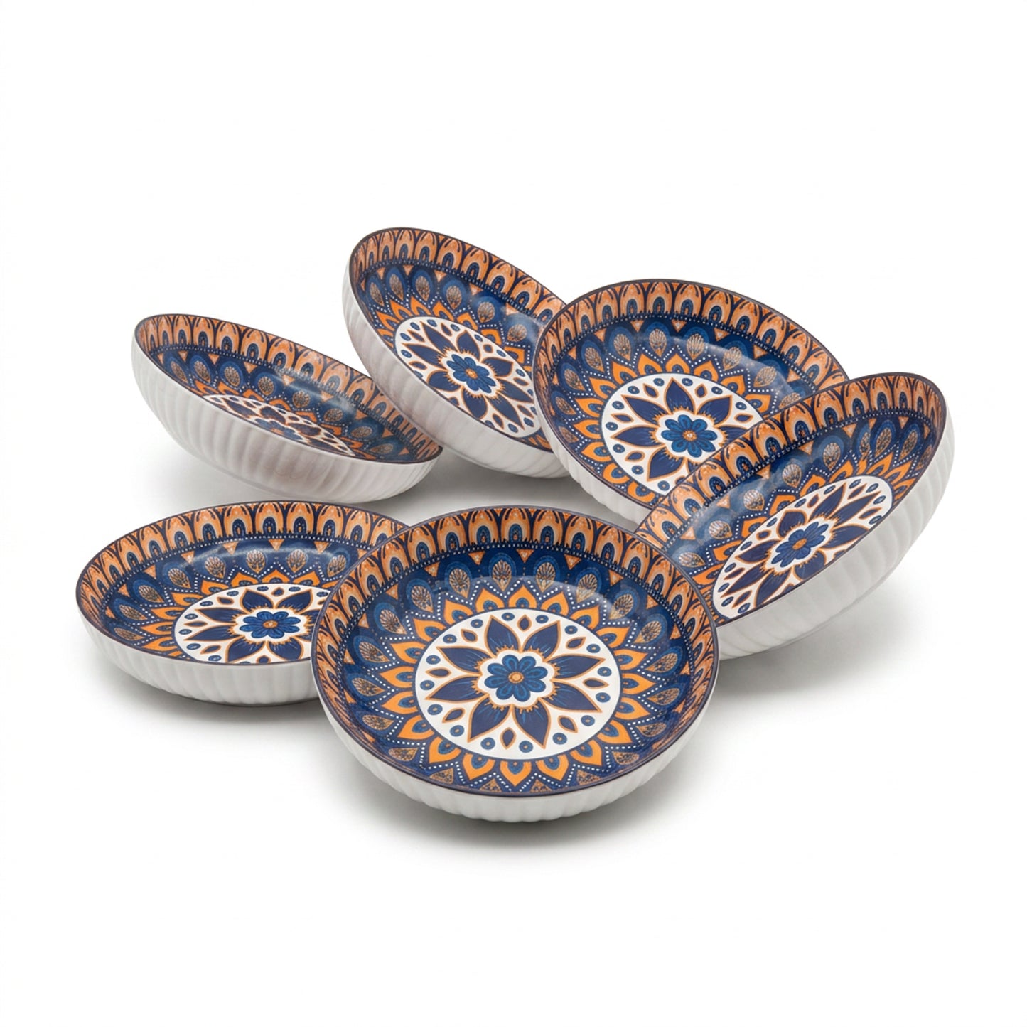 6 Piece Bowl Set Multicoloured