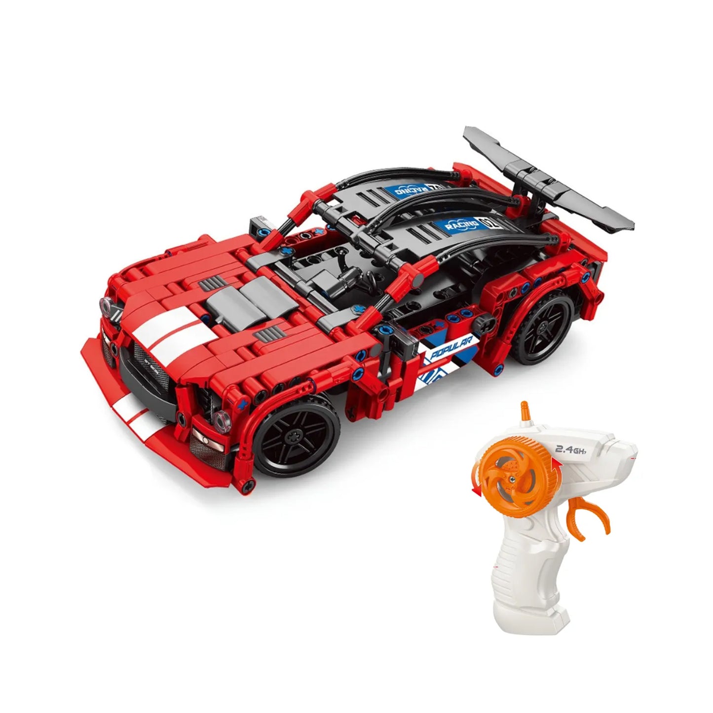 RC 433 Piece Car Building Block Set Red