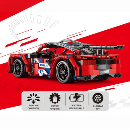 RC 433 Piece Car Building Block Set Red
