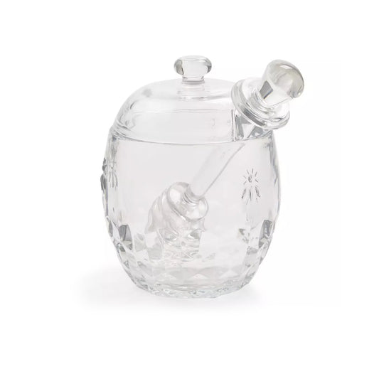 Kitchen Life 220ml Honey Pot with Lid Clear