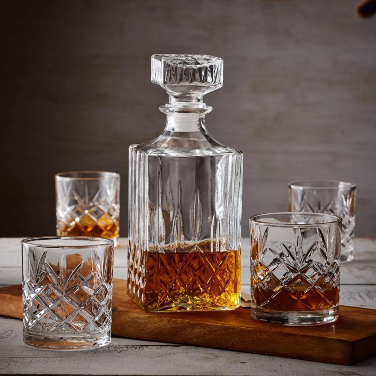 Kitchen Life 5 Piece Trudeau Whisky Glass Set Clear