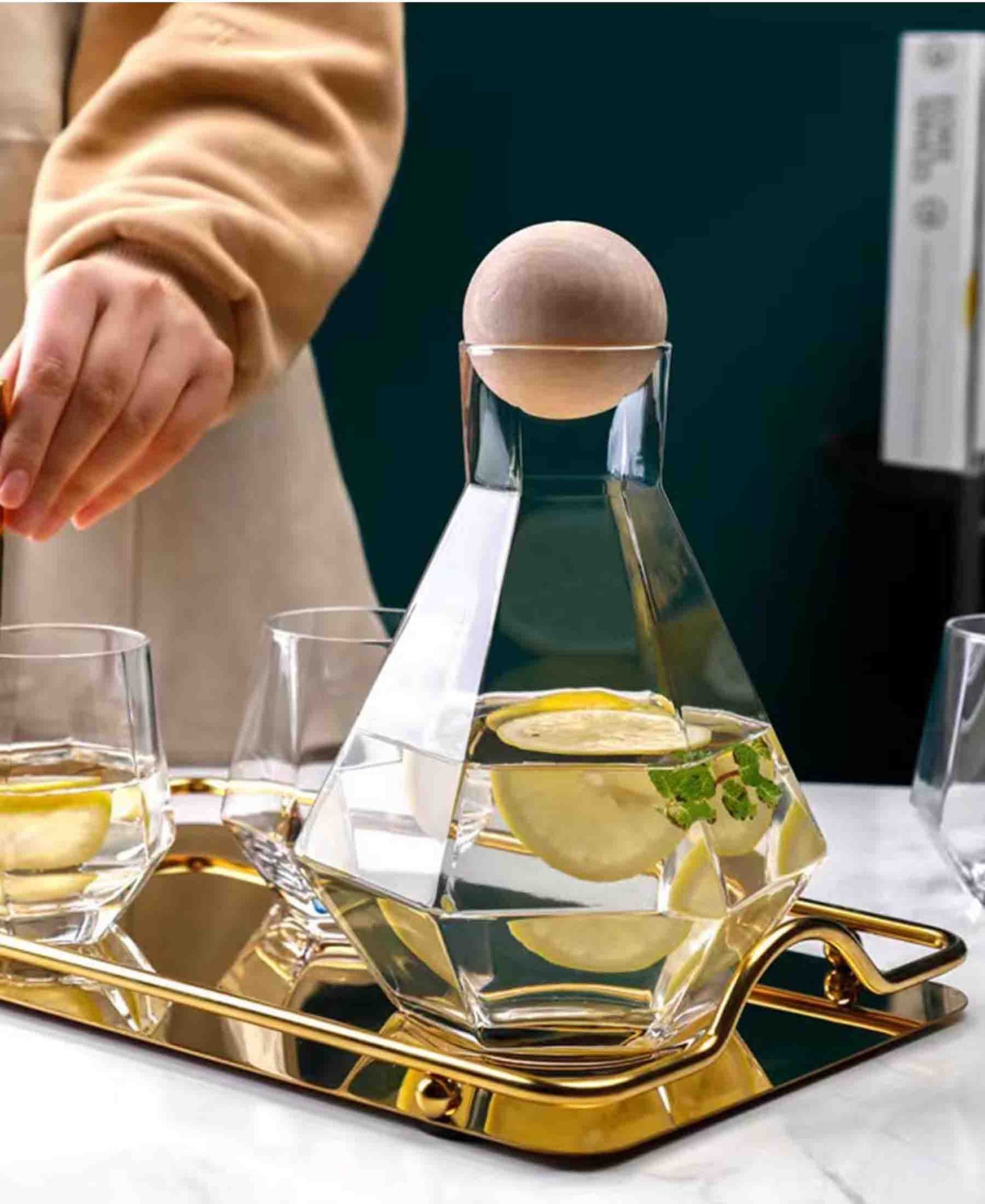 Kitchen Life Amber 7 Piece Drink Set - Clear