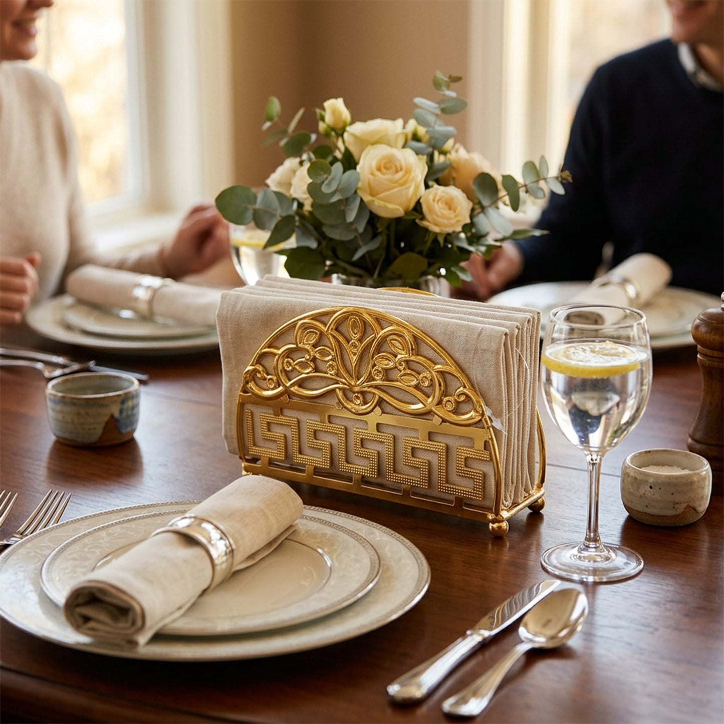 Rounded Napkin Holder Gold