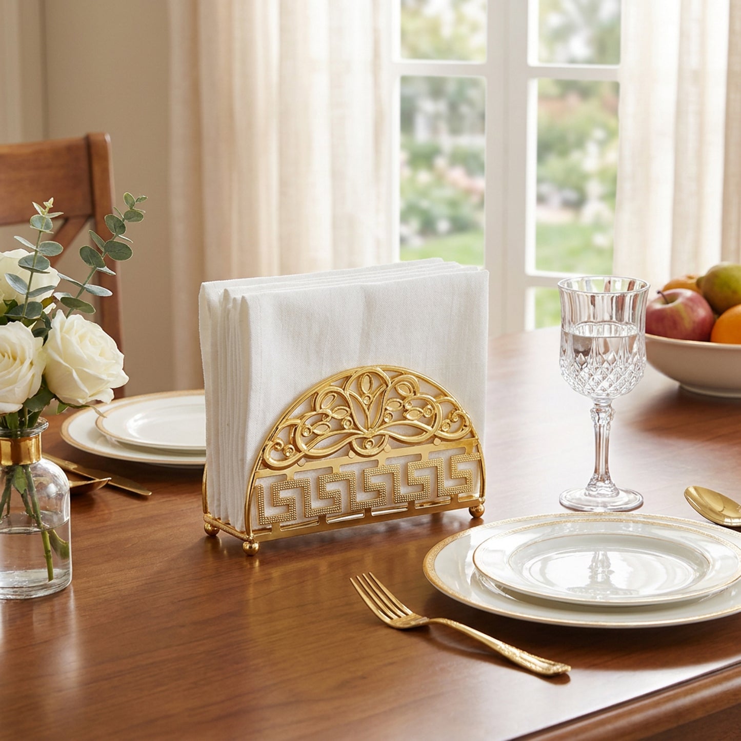 Rounded Napkin Holder Gold