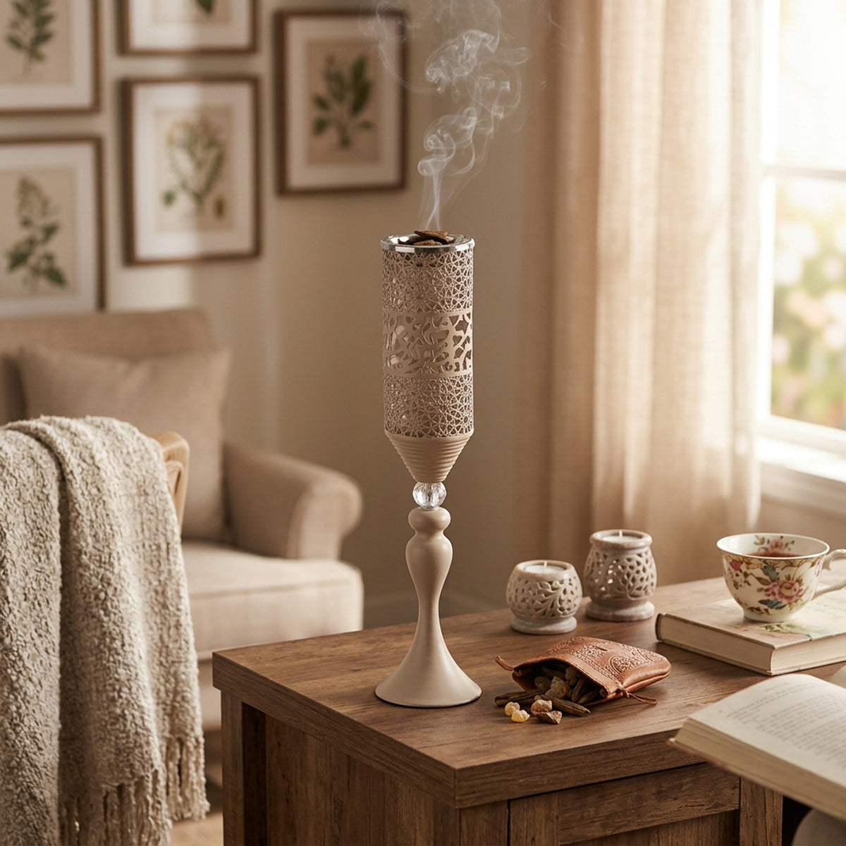Incense Burner Beige