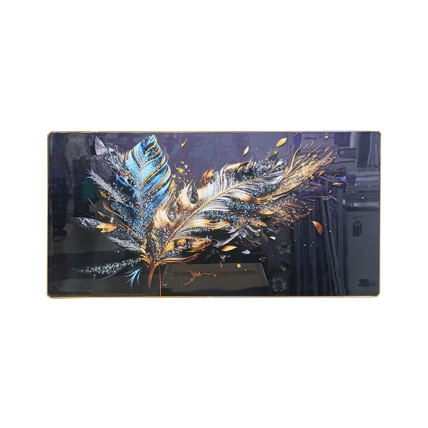 Leaf Design Painting Multicoloured