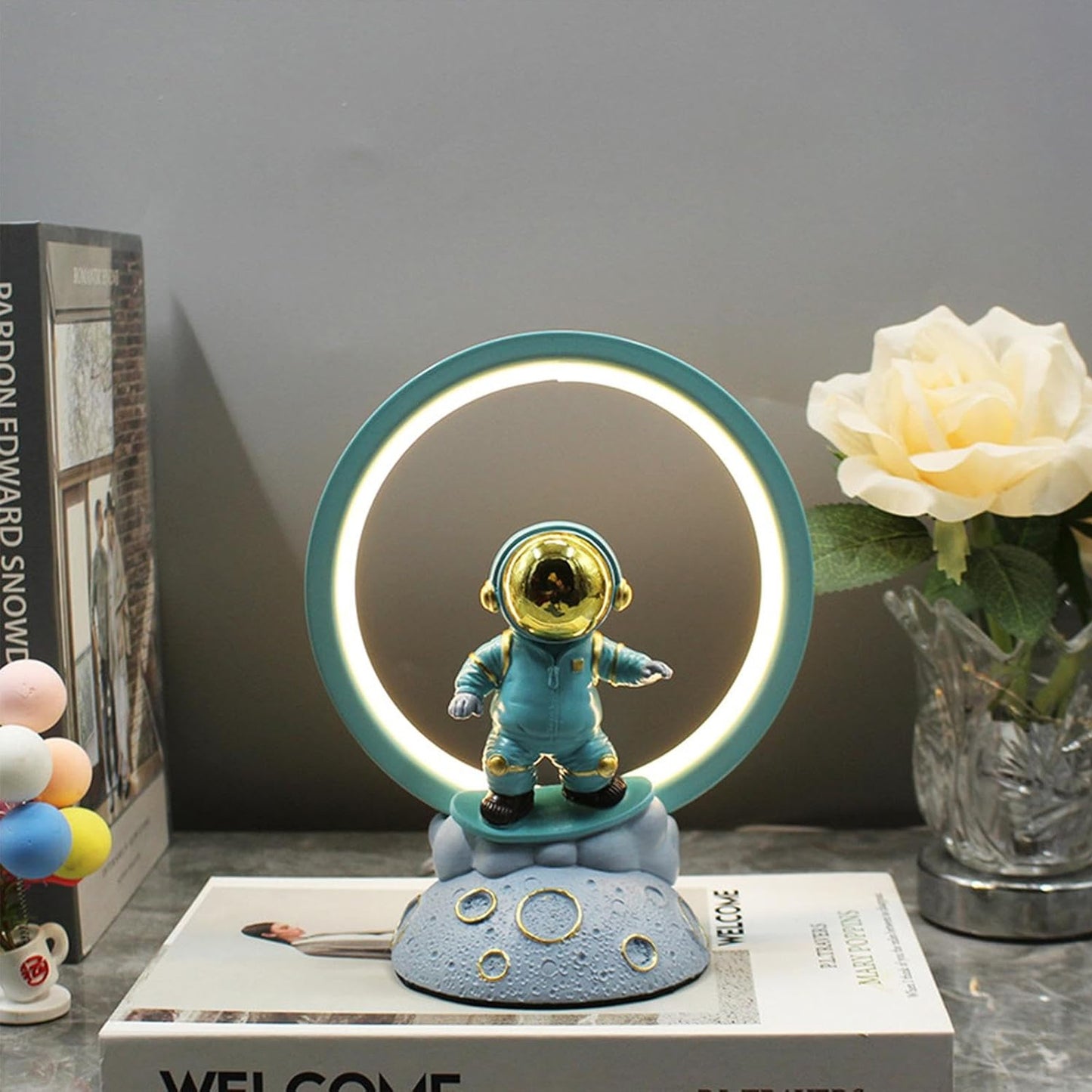Astronaut Space Themed LED Night Light Blue